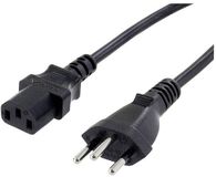 econ connect NKCH2SW Apparaat (koud) Câble de raccordement 2 m Zwart