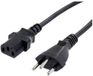 econ connect NKCH2SW Apparaat (koud) Câble de raccordement 2 m Zwart