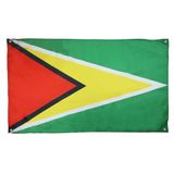 AZ FLAG Vlag Guyana 150x90 cm Vlag Guyaans Licht Polyester 4 Ringen | Binnengebruik decoratieve vlag dubbel gestikte naden en verstevigde randen met metalen ogen