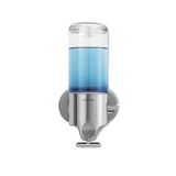simplehuman Wall Mount Pumps, Single 15 fl. oz. Shampoo & Soap Dispenser, Stainless Steel