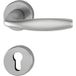 Hoppe – Poignée de porte d'entrée à cylindre – Inox mat – Fonction clé I – Rosace ronde Ø52 mm – Épaisseur de porte 35 à 45 mm