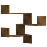 VidaXL Houten Hoekwandschappen - 2 stuks - Eiken, Bruin - 40x40x50 cm