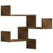 VidaXL Houten Hoekwandschappen - 2 stuks - Eiken, Bruin - 40x40x50 cm