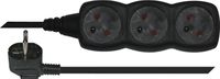 Emos 1902230300, Basis, Zwart, 3 AC-uitgang(en), 3 m, 250 V, 10 A