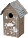 Vogelhuisje Welcome bruin hout 22 cm - Vogelhuisjes tuindecoraties