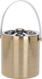 Excellent Houseware IJsemmer met deksel - goudkleurig - RVS - D15 x H16 cm