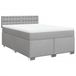 vidaXL Boxspringbed met matras, lichtgrijs, 140x190 cm, gestoffeerd