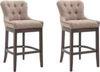 CLP Lakewood Set van 2 barkrukken - Stof taupe antiek