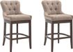CLP Lakewood Set van 2 barkrukken - Stof taupe antiek