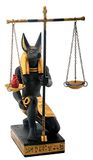 SUMMIT COLLECTION Zwarte en gouden Anubis Weegschalen van Justitie
