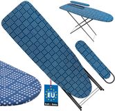 KOTARBAU® Verstelbare Strijkplank 118 x 36 cm - met Mouwplank - Inklapbare Strijkplank - Strijkijzerhouder - Blauw