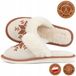 Dames pantoffels van leer met schapenvacht, bruin, met de hand genaaid, warm gevoerd, maat 36