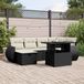 Maison Exclusive - Ensemble de meubles de jardin 7 pièces avec canapé et coussins, noir, en polyrotin