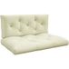 Coussin d'assise capitonné, 120 x 80 x 12 cm, blanc crème