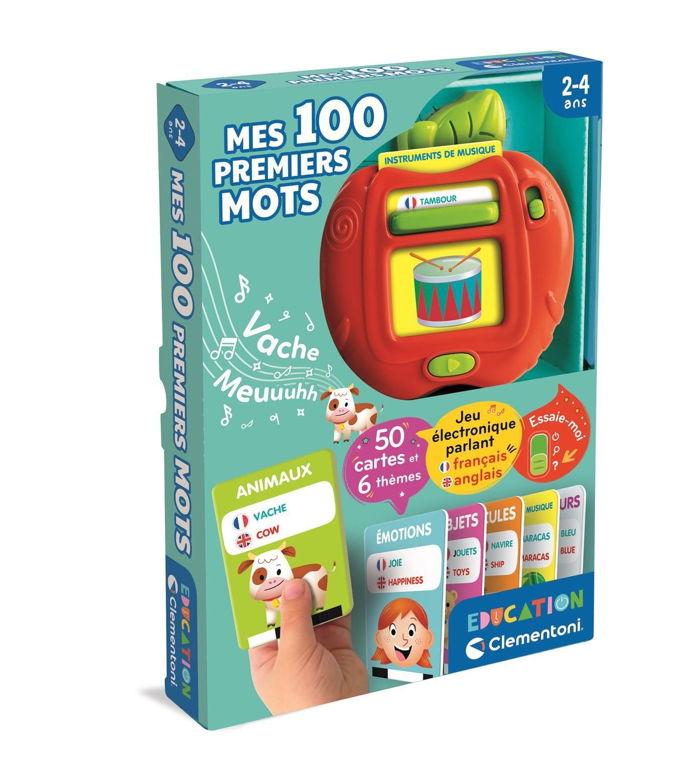 Clementoni 52852 Educatief spel Mijn 100 Eerste Woorden FR-EN