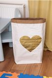 Homemania Prullenbak, Kraftpapier, Vinyl, Wit, Goud