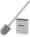 Unyqoos Brosse de toilette, brosse WC, brosse en silicone avec support à séchage rapide pour la salle de bain, utilisable pour montage mural, brosses de toilette avec trou d'évacuation dans la base (gris)