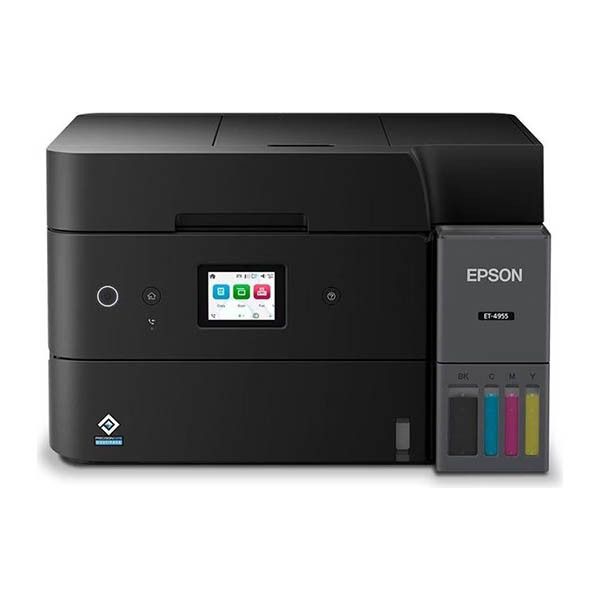 Epson EcoTank ET-4955 - Multifunctionele printer - kleur - inktjet - ITS - A4 (210 x 297 mm) (origineel) - A4/Letter (doorsnede) - maximaal 12 ppm LED - maximaal 18 ppm (printend) - 250 vellen - 33.6 Kbps - Wi-Fi(ac), USB, LAN - zwart