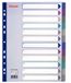 Esselte Indexed Dividers Maxi Format Polypropyleen Set van 12 Tabs Diverse Kleuren Doorschijnend