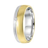Lucardi Dames Vriendschapsring Mallorca zirkonia - Ring - Echt Zilver - Zilver en Goudkleurig