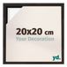 yd, Cadre photo 20x20 cm Chêne Foncé - Cadre pour toile - MDF Lyon