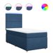 vidaXL Boxspringbed met matras, blauw, 140x190 cm, gestoffeerd