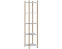 Vicco Bivio Hoekrek – 30 x 133 cm 5 planken Wit/dennenhout