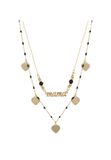 faina Bedelketting goud zwart Staal 55 cm