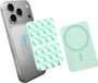 AVY Support de téléphone autocollant à ventouse en silicone liquide magnétique | Compatible MagSafe | Support de téléphone auto-adhésif pour miroir, fenêtre et mur | Création de vidéos mains libres | Matcha