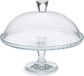 Pasabahce Plateau à gâteau en verre avec couvercle et pied - Transparent - 32,5 cm