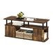 Furinno JAYA TV-standaard, entertainmentcentrum, tv-console voor tv tot 50 inch met open opbergvak, voor woonkamer, slaapkamer, amber grenen