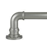Decopolitan Telescopische gordijnroedeset, zilver, 45 tot 96 cm