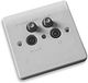 Merkloos Wandplaten Outlets - Apparatuur Plaat - Signaal Verdeling - Gepoedercoat Afwerking - 2 Poorten - Wit
