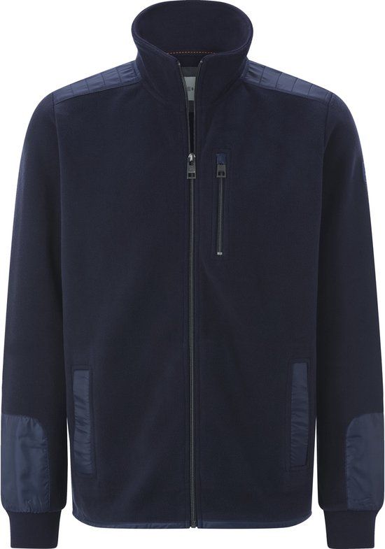 Babista herren Fleecejack - 44/46 - donkerblauw - Plus Size