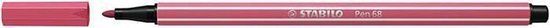 STABILO Pen 68 Brush - Premium Brush Viltstift - Strawberry Red - per stuk