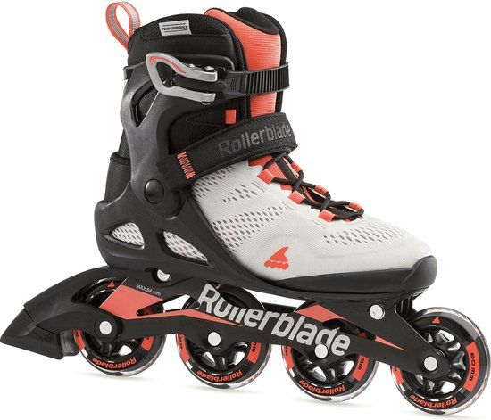 Rollerblade Macroblade 80 Inline Skates Women - Size 38.5 - Light Grey/Black/Orange