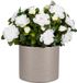 Mica Decorations Kunstplant - Azalea wit - H31 cm - in taupe bloempot
