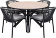 AVH-Collectie Quincy Apollo dining tuinset 120xH75 cm rond 5 delig polywood