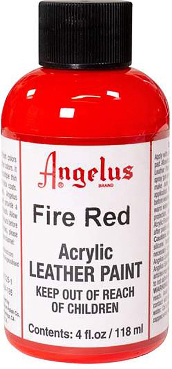 Angelus Leather Acrylic Paint - Fire Red - 118ml