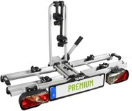 Eufab LAS 12011LAS fietsendrager premium, geschikt voor e-bike, volledig voorgemonteerd, diefstalbeveiliging, voor 2 fietsen, voor trekhaak