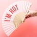 Fisura Houten waaier I’m Hot - Lichtroze