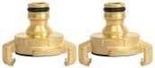 Set de 2 raccords rapides en laiton pour tuyaux d'arrosage