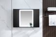Bella Mirror Spiegelkast badkamer mat zwart met 2 deuren, led verlichting 120 x 70 x 15 cm
