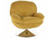 Fauteuil pivotant vintage jaune curry
