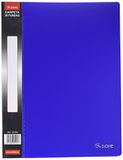 DOHE 91404 - Blue Binder with 30 Sleeves, Customizable Spine Width