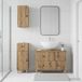 Maison Exclusive - Ensemble de meubles de salle de bain 3 pièces, modèle ALKMAAR, en chêne massif