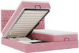 vidaXL - Ottoman bed with mattresses - 200x200cm - velvet - pink