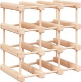 vidaXL Wijnrek voor 12 flessen 36x23x36 cm massief grenenhout