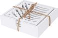 H&S Collection Onderzetters voor glazen - 4 stuks - Hout - Wit - 10 x 10 cm