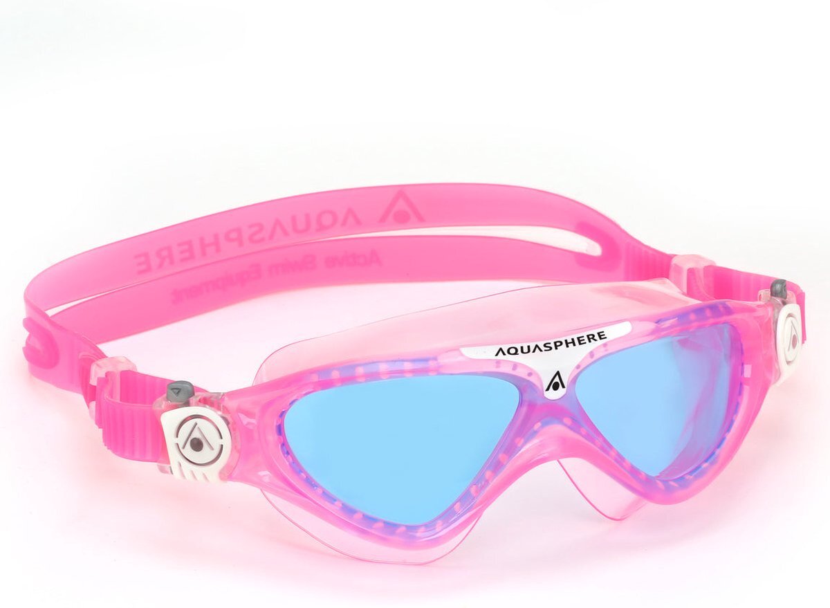 Aquasphere Aquasphere Vista Junior - Zwembril - Kinderen - Blue Lens - Roze/Wit